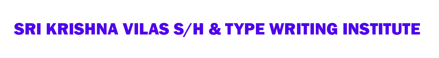 Typewriting classes in perambur